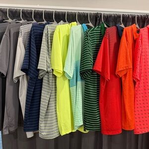 Colorful Striped and Solid Mens Golf Polo Collection XL